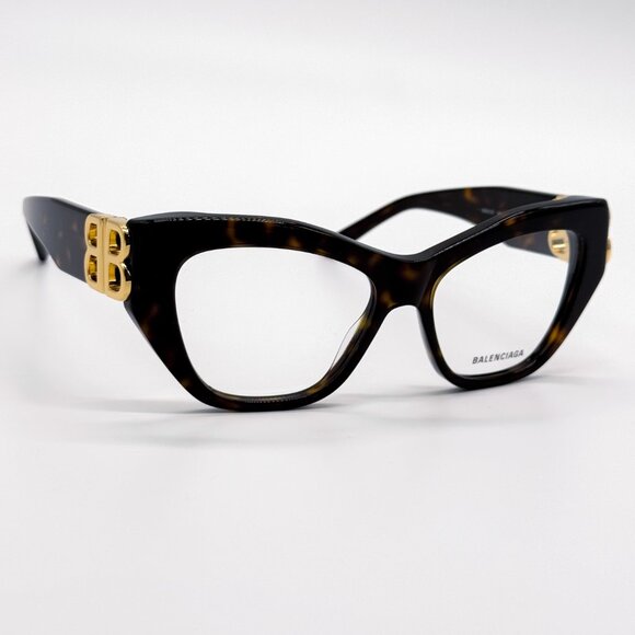 NEW BALENCIAGA BB0312O 002 HAVANA WOMEN EYEGLASSES - Picture 1 of 9